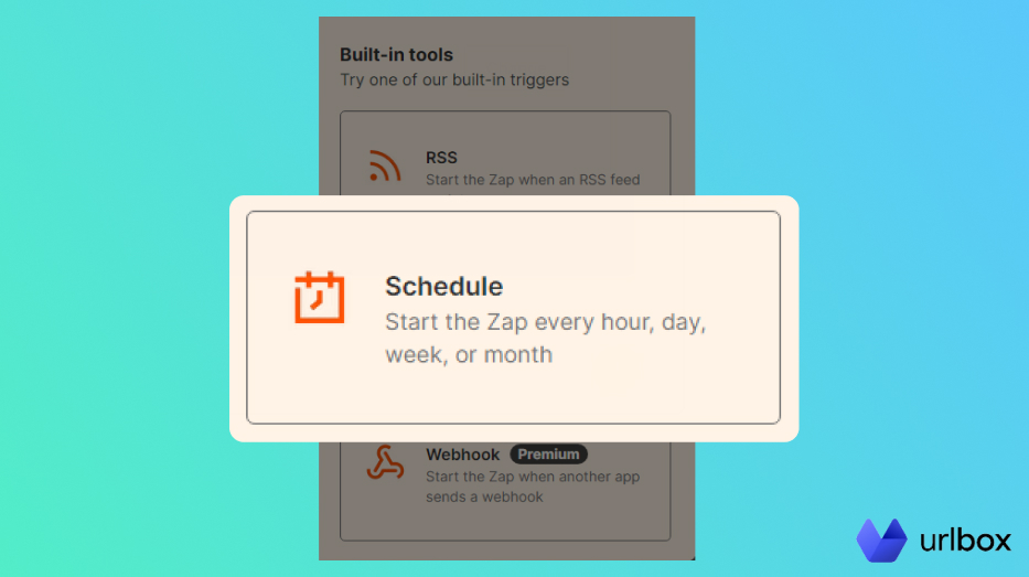 Setting up a scheduled trigger in Zapier