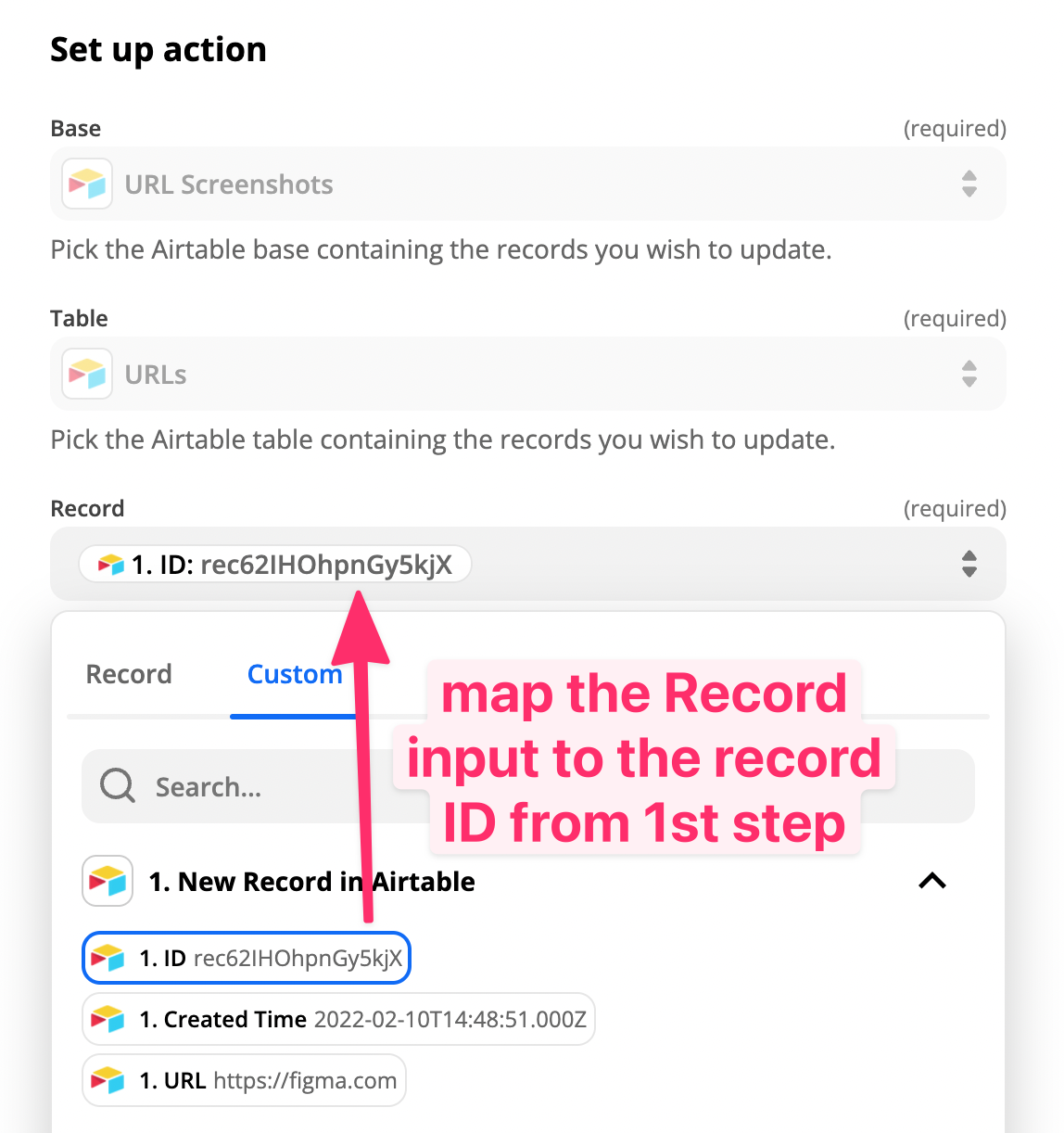 airtable-map-record-id