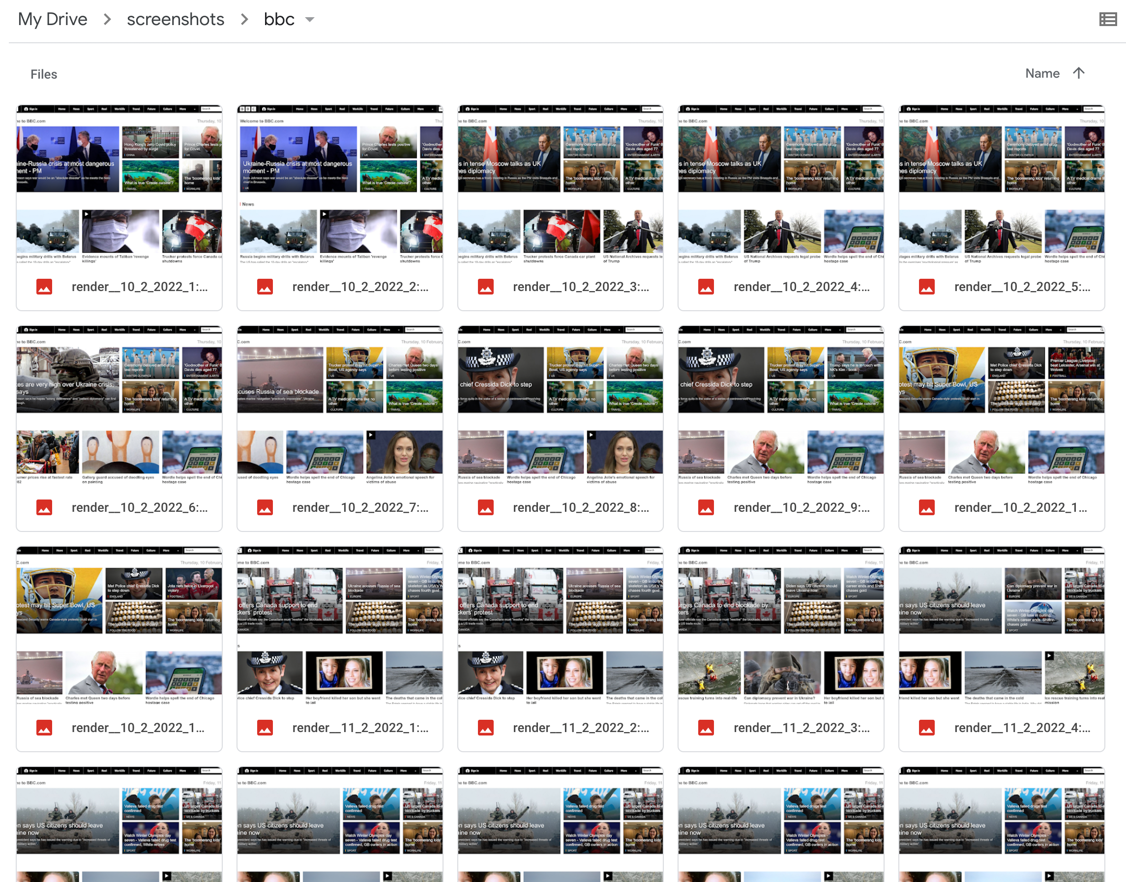 many bbc screenshots