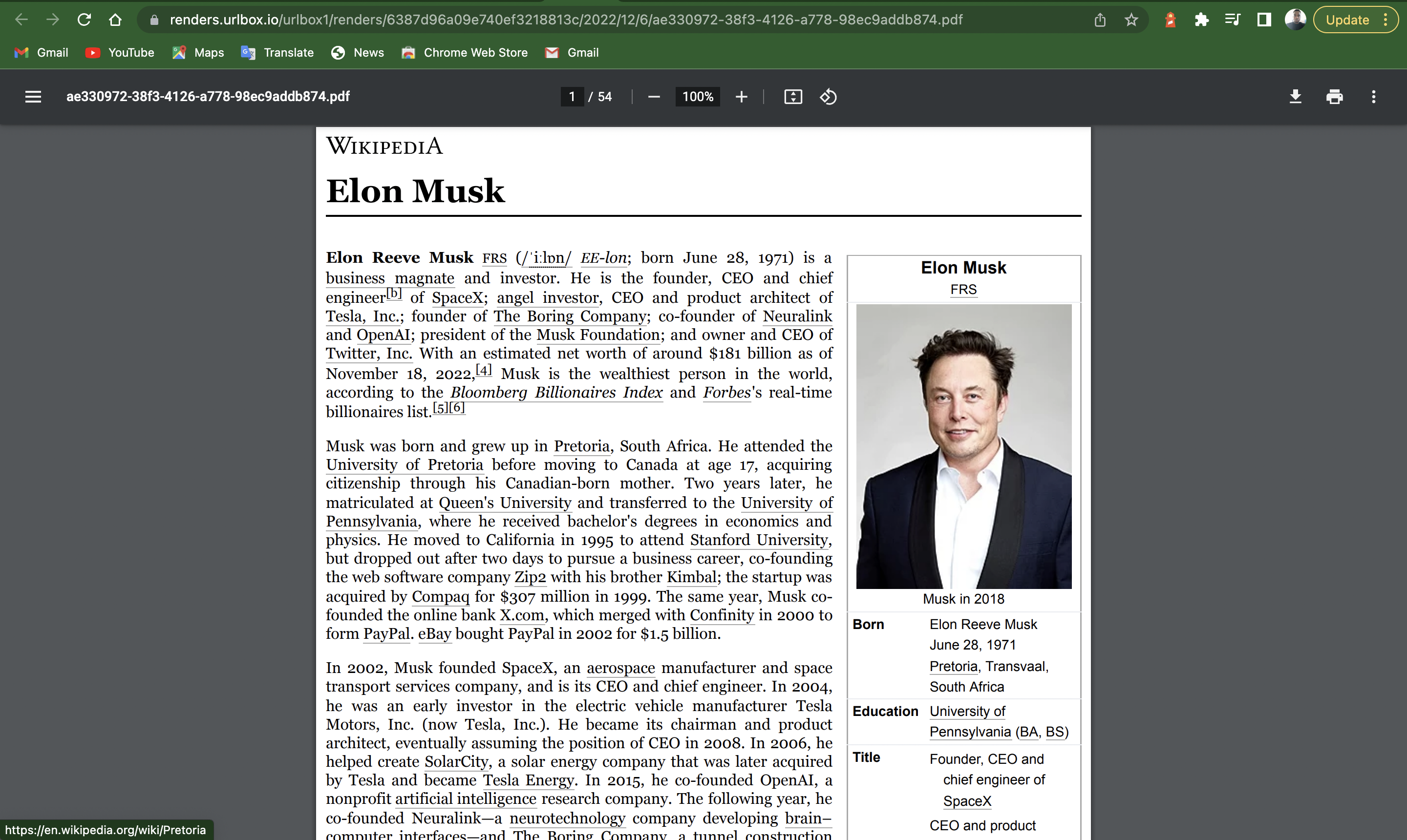 Urlbox converted PDF
