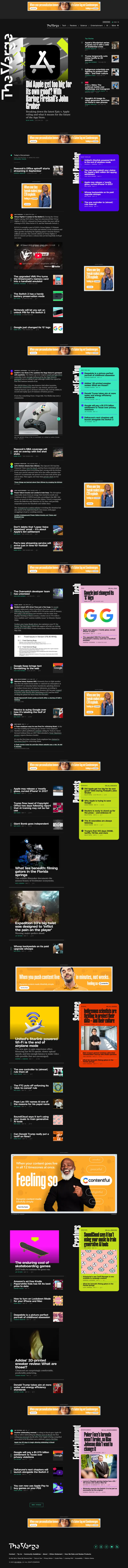 The Verge website screenshot taken with Urlbox (Retina)
